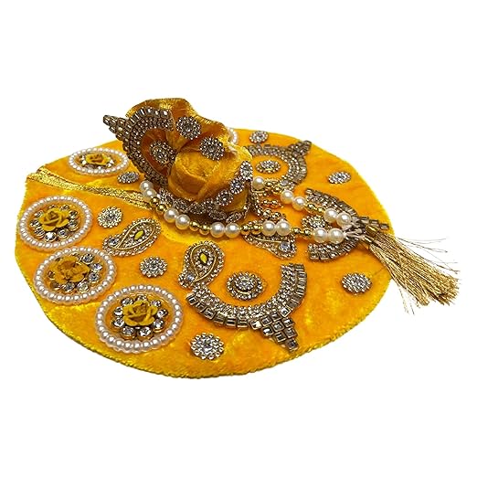 Laddu Gopal Poshak Set with Pagdi, Mala Laddu Gopal Poshak Set with Pagdi, Mala